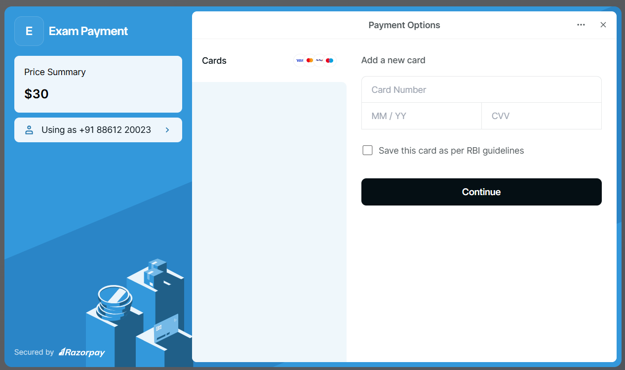 Live Payment Integration